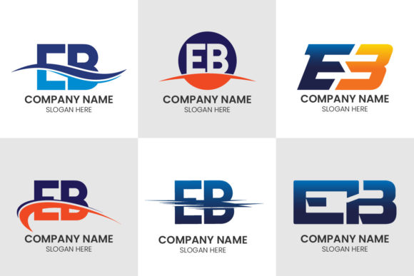 Crafting a Cohesive Identity with the Initial Letter EB Logo Set
