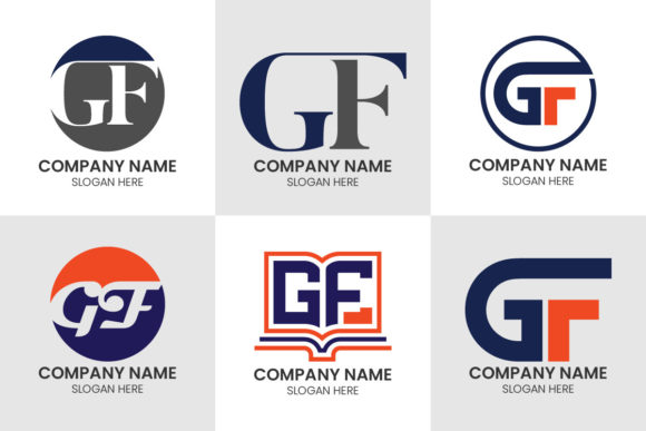 Crafting a Timeless Brand with the Initial Letter G F Logo Set