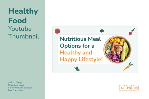 Create Stunning Visuals with Healthy Food YouTube Thumbnail Templates