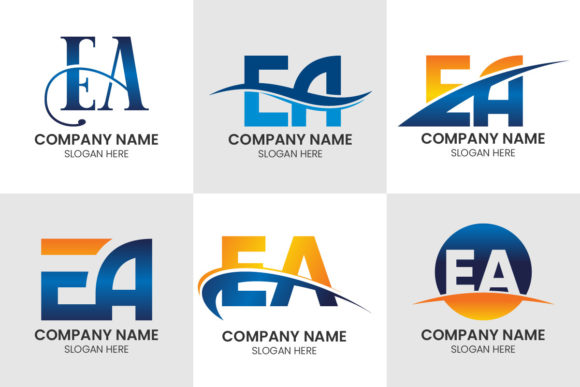 Elegant Branding: Unlocking the EA Monogram Logo Set