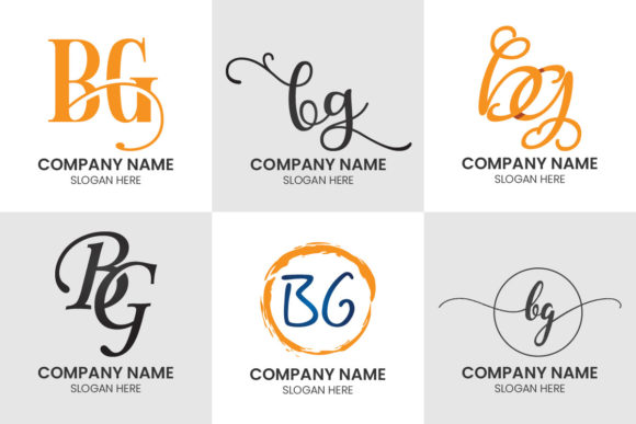 Initial B G Letter Logo Set: A Creative Typography Solution