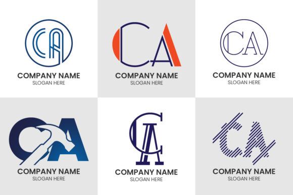 Initial Letter CA Logo Set: A Complete Branding Toolkit