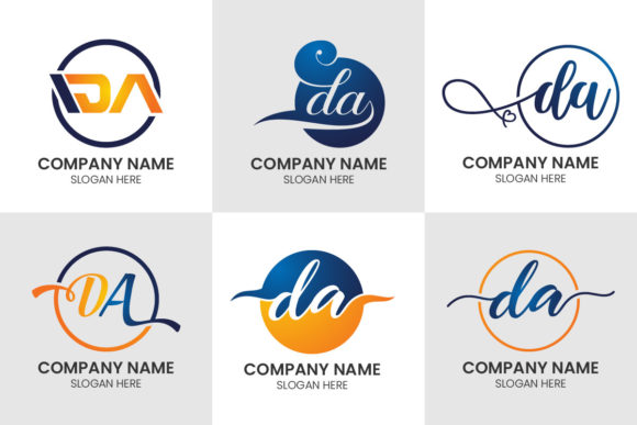 Initial Letter DA Logo Set: A Modern Typography Solution