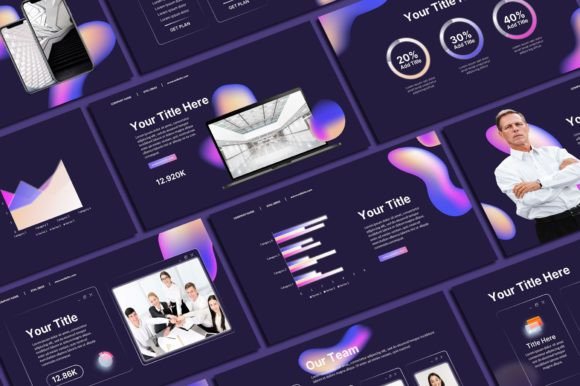 Modern Purple Powerpoint Template: A Futuristic Design Toolkit
