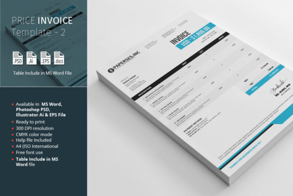 Professional Invoicing: Designing with the Price Invoice Template - 2