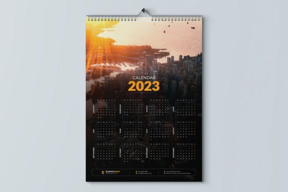 Streamline Your Year: The Ultimate 1-Page Wall Calendar 2023 Template