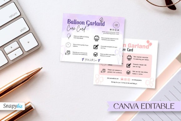 Transform Client Experience with Editable Balloon Care Cards
